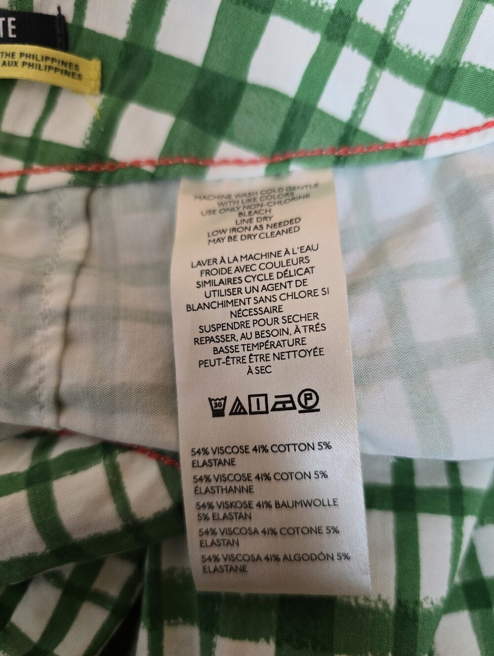 Maeve by Anthropologie The Colette Green Plaid Wide Leg Crop Pants Size 27 - Picture 8 of 14
